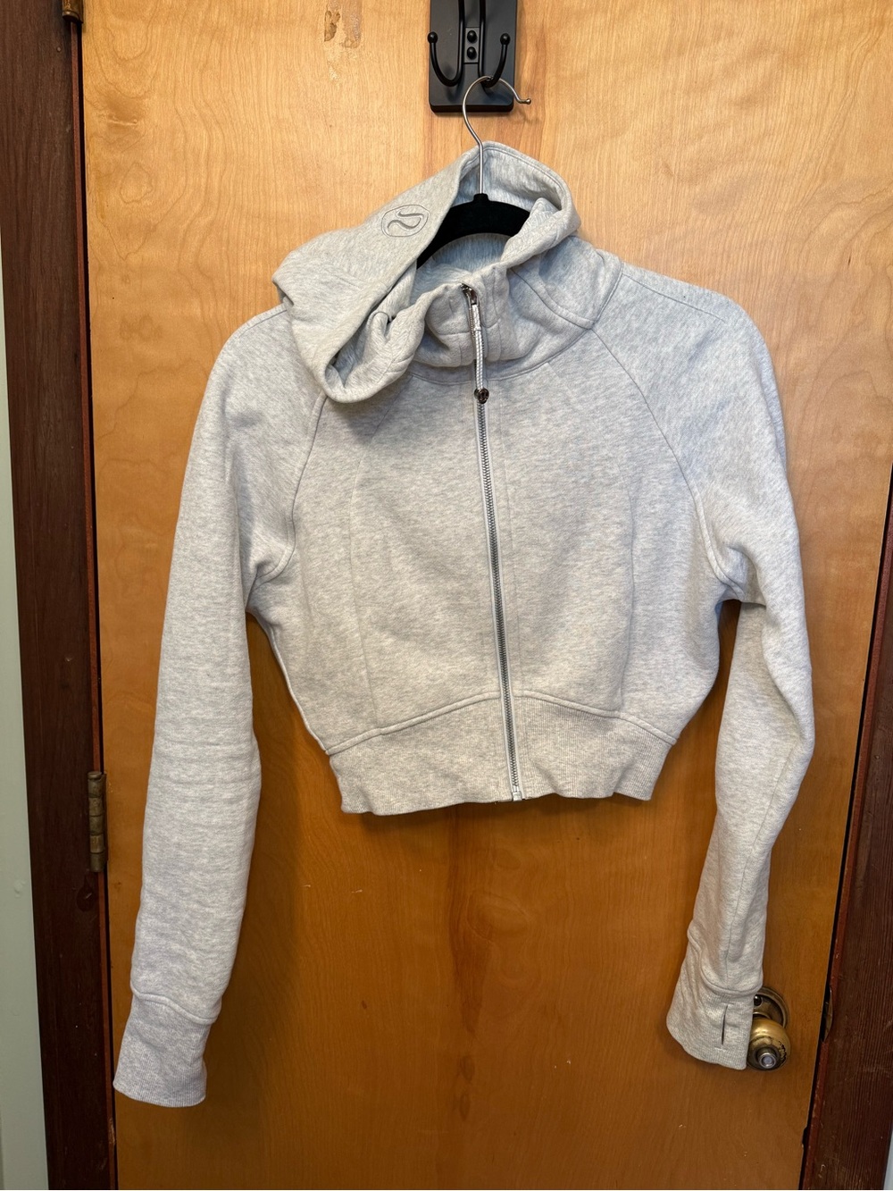 lululemon athletica Light Gray Cropped Zip Hoodie